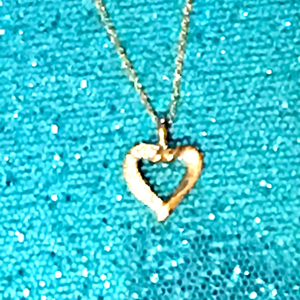 Crystal Goldtone Heart Necklace